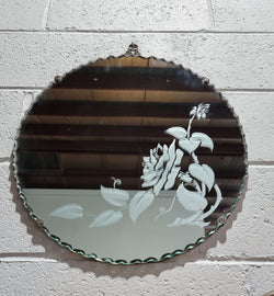 Lovely Vintage Round Art Deco Mirror | Antique & Vintage | Moonee Ponds Antiques | Australia Wide Delivery