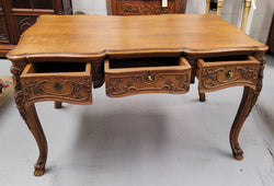 19th Century Louis 14th Style Quality French Carved Oak Bureau Plat | Antique & Vintage | Moonee Ponds Antiques | Australia Wide Delivery