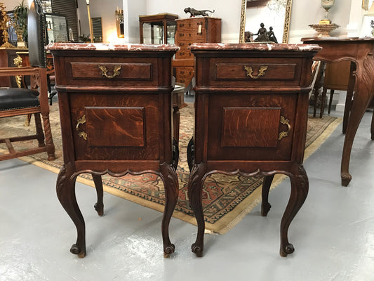 Fabulous Pair of French Louis XV Style Bedsides