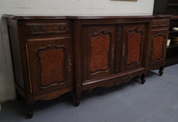 Fabulous French Walnut & Burr Walnut Four Door Sideboard | Antique & Vintage | Moonee Ponds Antiques | Australia Wide Delivery