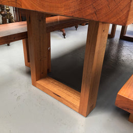 Industrial Style Dining Table and Bench Seats