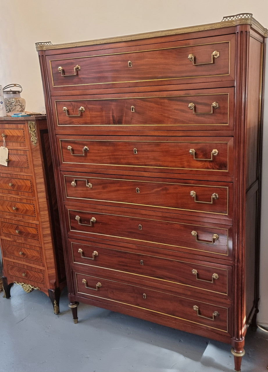 Sensational French Empire Mahogany Semainier | Antique & Vintage | Moonee Ponds Antiques | Australia Wide Delivery