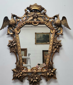 Interesting Italian Gilt Decorative Framed Mirror Featuring Birds | Antique & Vintage | Moonee Ponds Antiques | Australia Wide Delivery