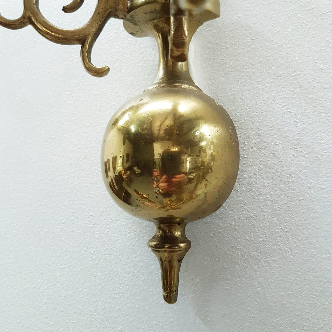 Set Of Four Elegant Brass Flemish Wall Sconces