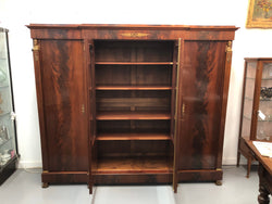 Superb Four Door French Empire Flame Mahogany Bookcase | Antique & Vintage | Moonee Ponds Antiques | Australia Wide Delivery