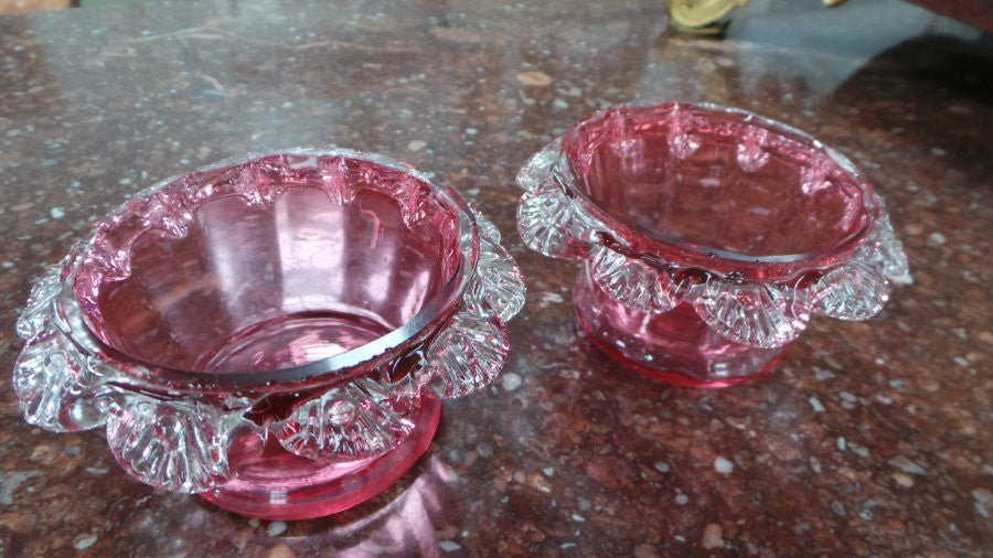 Pair Of Ruby Salts | Antique & Vintage | Moonee Ponds Antiques | Australia Wide Delivery