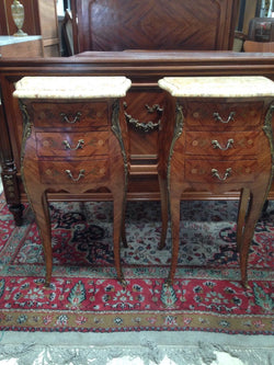 Pair French Commode Style Bedsides-1 | Antique & Vintage | Moonee Ponds Antiques | Australia Wide Delivery