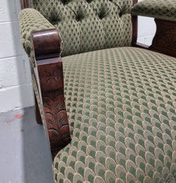 Pair of Edwardian Button Back Walnut Armchairs | Antique & Vintage | Moonee Ponds Antiques | Australia Wide Delivery