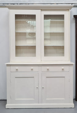 Australian Painted 2 Door Kitchen Hutch Display & Buffet Cabinet | Antique & Vintage | Moonee Ponds Antiques | Australia Wide Delivery