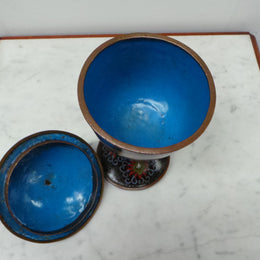 A rare antique Chinese cloisonné covered censer with five-clawed dragon. The five-clawed dragon signified that only the Emperor could use it. This piece boasts radiant colours and impressive detail, and overall is in very good condition. Dated to be from circa 1880.