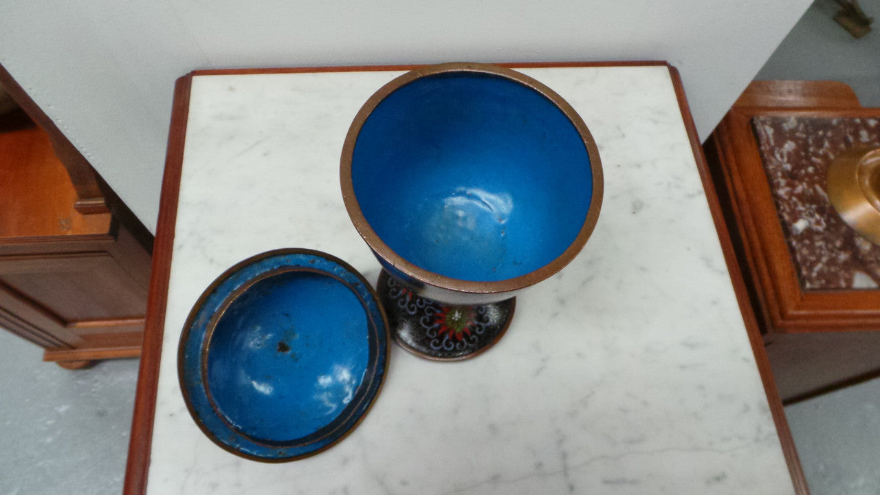 A Rare Antique Chinese Cloisonné Covered Censer With Five-Clawed Dragon | Antique & Vintage | Moonee Ponds Antiques | Australia Wide Delivery