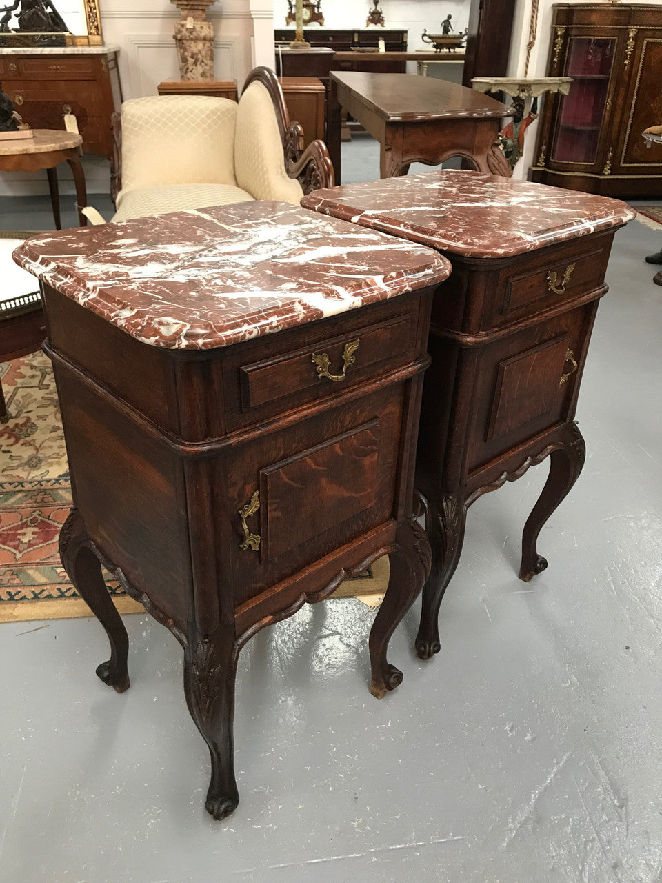 Fabulous Pair of French Louis XV Style Bedsides | Antique & Vintage | Moonee Ponds Antiques | Australia Wide Delivery