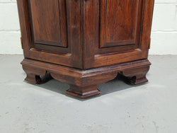 Hexagonal Mahogany Enclosed Side Cabinet With Two Doors | Antique & Vintage | Moonee Ponds Antiques | Australia Wide Delivery