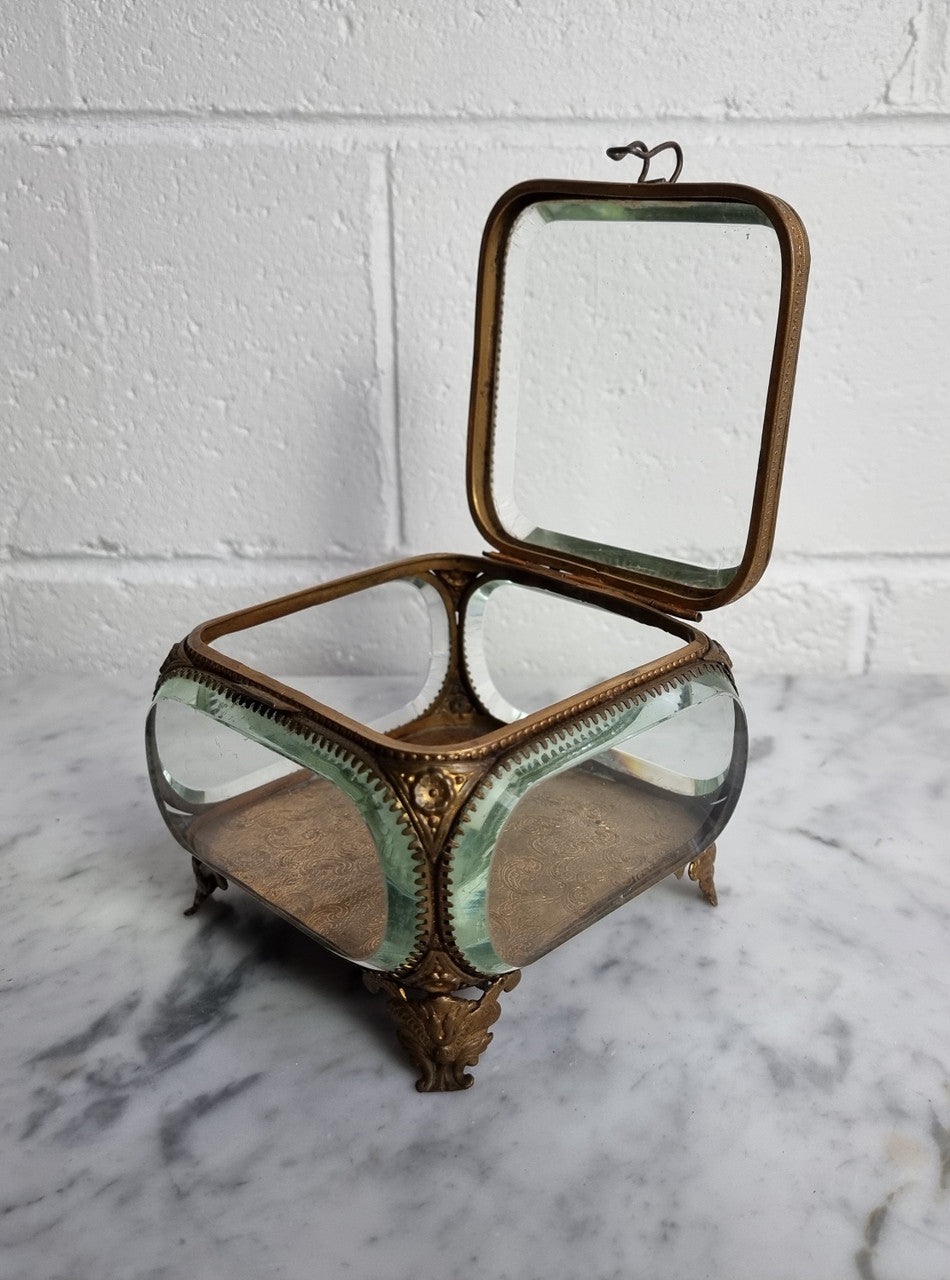 Antique French Beveled Glass Vitrine Casket "Large Size" | Antique & Vintage | Moonee Ponds Antiques | Australia Wide Delivery