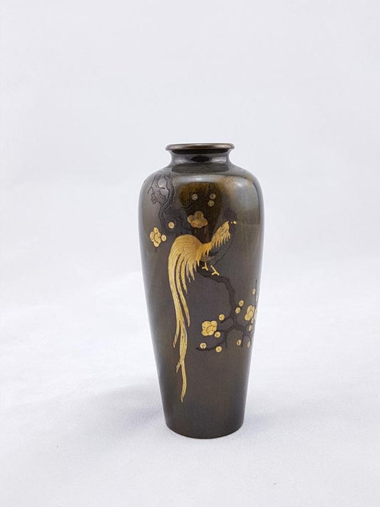 Japanese Bronze Inlaid Vase