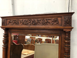 French Henry II Style Oak Mantle Mirror | Antique & Vintage | Moonee Ponds Antiques | Australia Wide Delivery