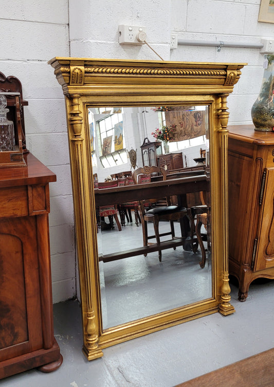 Stunning French Henry II gilt mantle mirror With Original Mirror. It has loads of charter and has been sourced from France. It is in good original detailed condition.
