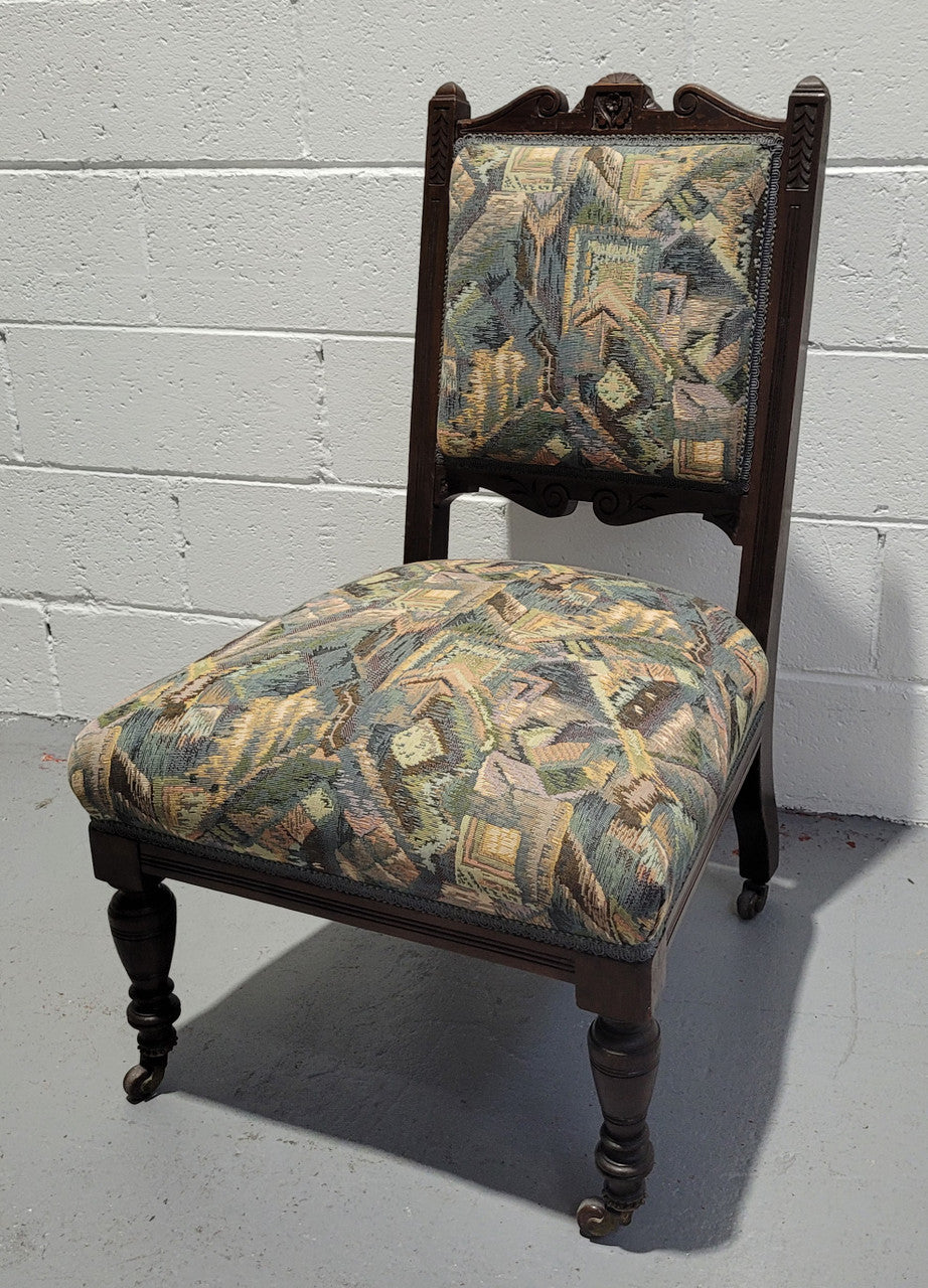 Single Upholstered Edwardian Nursing Chair | Antique & Vintage | Moonee Ponds Antiques | Australia Wide Delivery