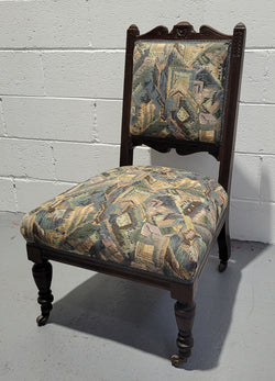 Single Upholstered Edwardian Nursing Chair | Antique & Vintage | Moonee Ponds Antiques | Australia Wide Delivery