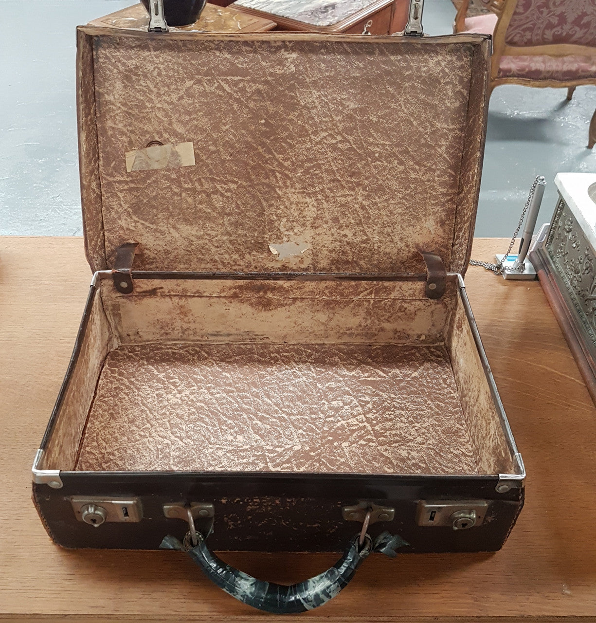 Vintage Leather Suitcase