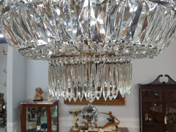 French Bronze & Crystal Six Candle Light Chandelier | Antique & Vintage | Moonee Ponds Antiques | Australia Wide Delivery