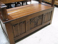 Carved French Oak Hall Seat | Antique & Vintage | Moonee Ponds Antiques | Australia Wide Delivery
