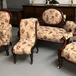 Matching Late Victorian Walnut Suite