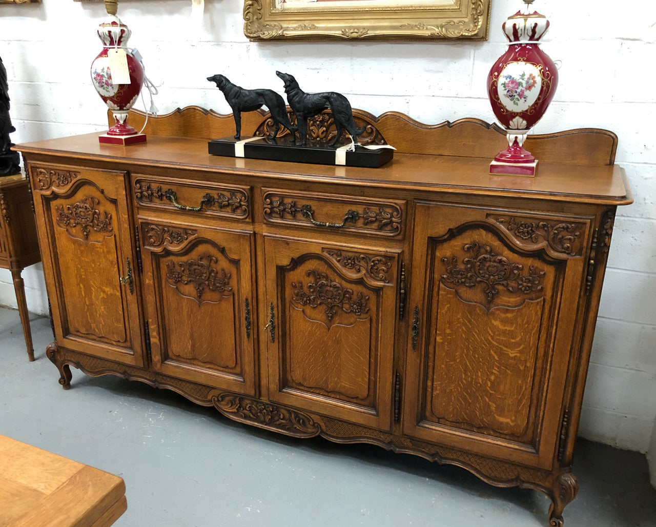 French Louis XV Style Oak Sideboard With Beautiful Carvings | Antique & Vintage | Moonee Ponds Antiques | Australia Wide Delivery