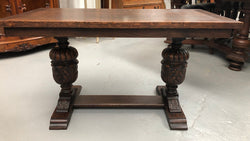 Vintage French Oak Bulbous Stretcher Base Coffee Table | Antique & Vintage | Moonee Ponds Antiques | Australia Wide Delivery