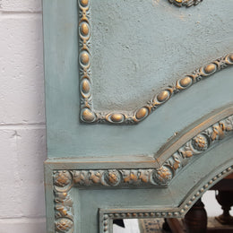 Late 19th Century Antique French Painted & Gilded Trumeau Mirror