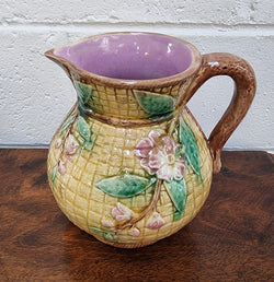 Victorian Majolica Jug With Apple Blossom Pattern | Antique & Vintage | Moonee Ponds Antiques | Australia Wide Delivery