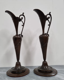 Beautiful Pair Of Art Nouveau French Bronze Candlesticks | Antique & Vintage | Moonee Ponds Antiques | Australia Wide Delivery