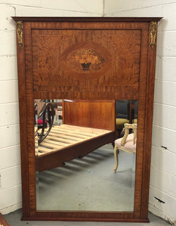 Beautiful Amboyna & Walnut Trumeau Mirror | Antique & Vintage | Moonee Ponds Antiques | Australia Wide Delivery