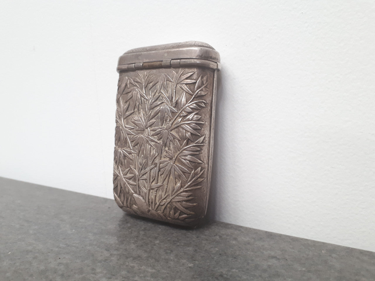 Antique Stunning Heavy Quality Chinese Export Silver Cigar Case