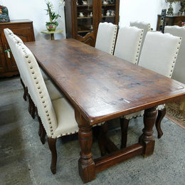 2.4 Meter French Oak Farmhouse Dining Table