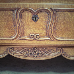 Large French Provincial Oak Chest Of Drawers
