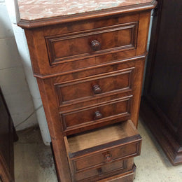 19th Century Walnut Henry II Style Multi Drawer Cabinet