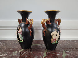Pair Antique 19th Century Paris Porcelain Grecian Style Vases | Antique & Vintage | Moonee Ponds Antiques | Australia Wide Delivery