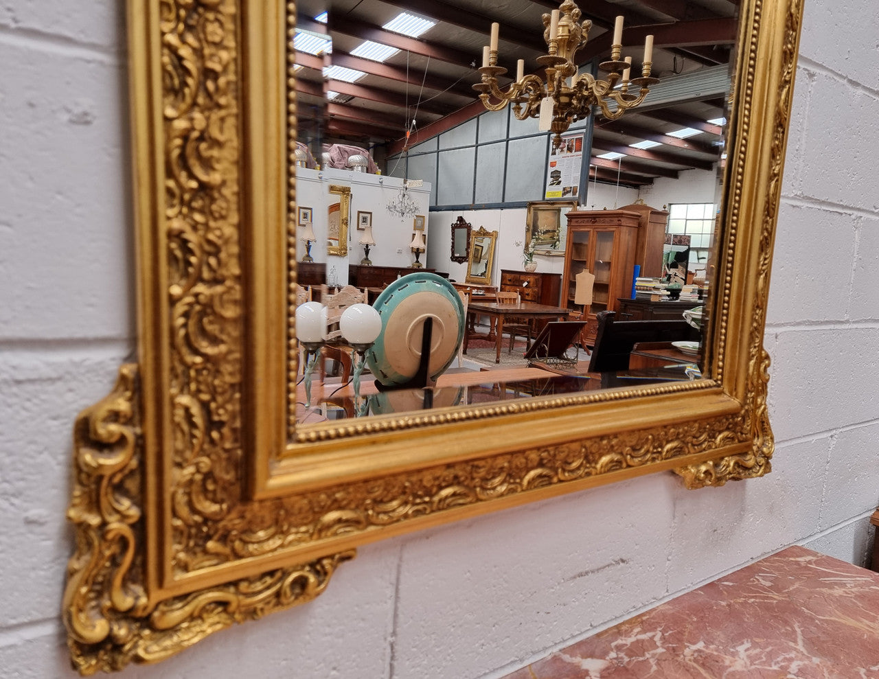 French Ornate Gilt Framed Wall Bevelled Mirror | Antique & Vintage | Moonee Ponds Antiques | Australia Wide Delivery
