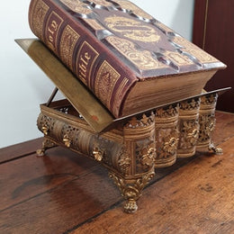 Rare French 19th Century Bronze Bible/Book Stand