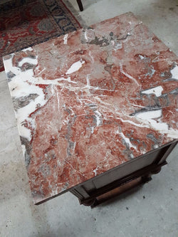 French Oak Marble Top Bedside Cabinet | Antique & Vintage | Moonee Ponds Antiques | Australia Wide Delivery