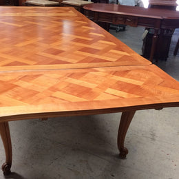Cherrywood Parquetry Top Extension Dining Table