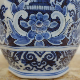 Antique Delftware Lidded Vase