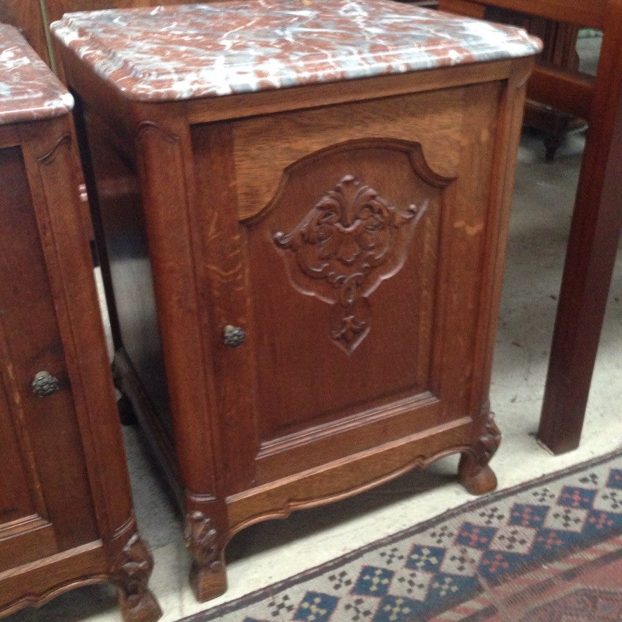 Pair French Marble Top Bedside | Antique & Vintage | Moonee Ponds Antiques | Australia Wide Delivery