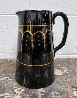Victorian Black Decorative Jug | Antique & Vintage | Moonee Ponds Antiques | Australia Wide Delivery