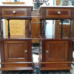 Pair of French Mahogany Bedside Cabinets-3