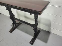Stunning Late Victorian English Mahogany & Cast Iron Base Pub Table | Antique & Vintage | Moonee Ponds Antiques | Australia Wide Delivery