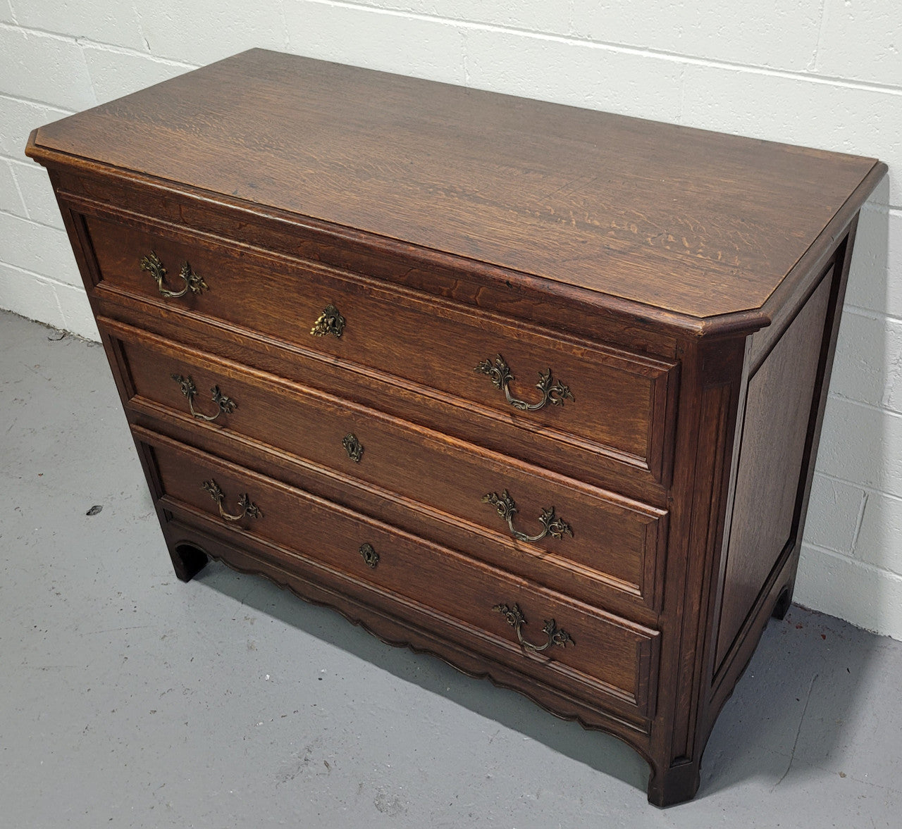 Solid Oak French 19th Century 3 Drawer Commode | Antique & Vintage | Moonee Ponds Antiques | Australia Wide Delivery