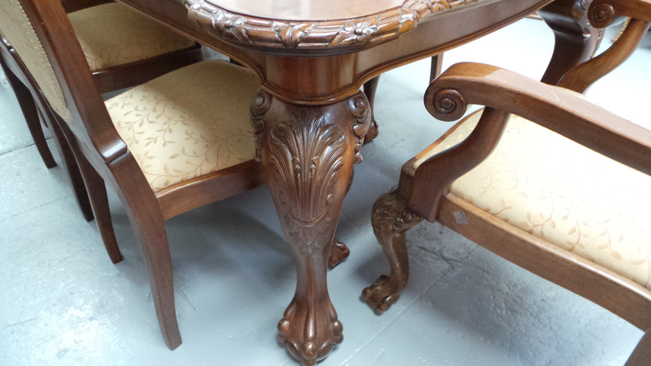 English Solid Mahogany Chippendale Dining Setting | Antique & Vintage | Moonee Ponds Antiques | Australia Wide Delivery