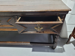 Early 19th Century Oak Three Drawer Dresser Base | Antique & Vintage | Moonee Ponds Antiques | Australia Wide Delivery
